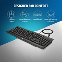 H P C2500 USB Keyboard & Mouse Combo With Wire