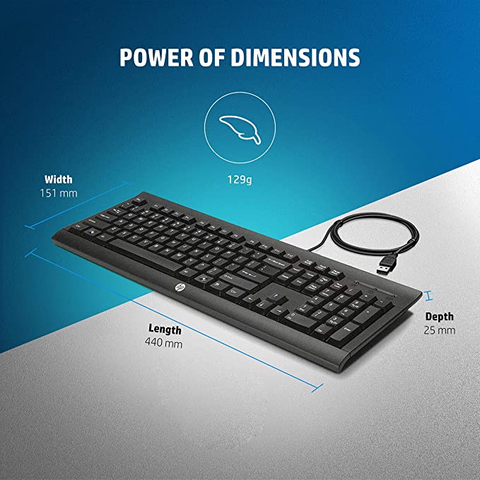 H P C2500 USB Keyboard & Mouse Combo With Wire