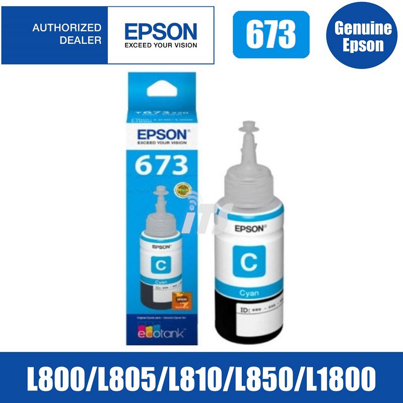 >> Epson " 673 Cyan " ink Bottle