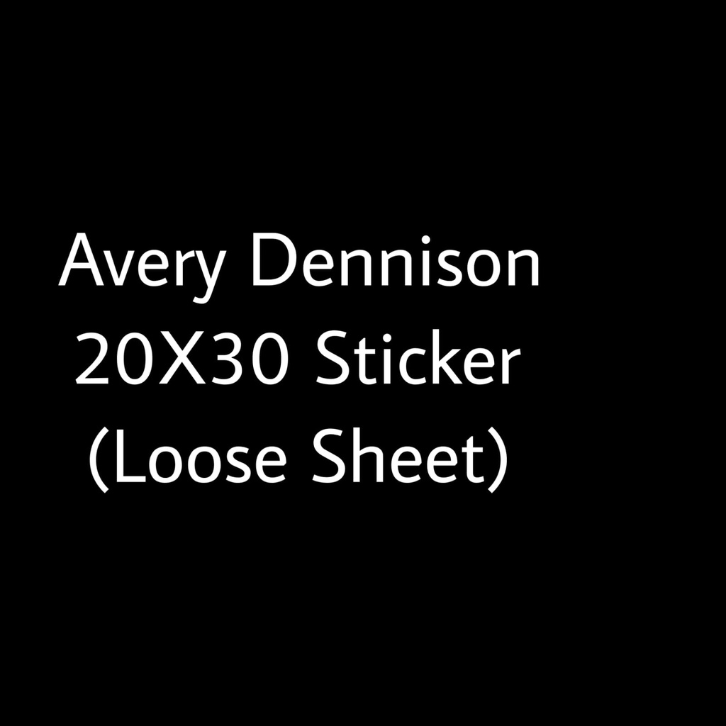 (Loose) Avery Dennison Sticker 20x30 (50x76.2 Cms)