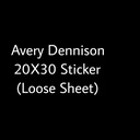 (Loose) Avery Dennison Sticker 20x30 (50x76.2 Cms)