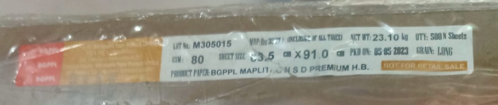 T A Delux 25x36 23.1 Kg 80 Gsm-3