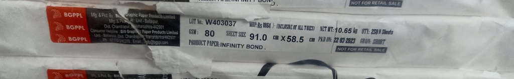 Infinity Bond 23 x 36 21.3 Kg 80 Gsm-2.5