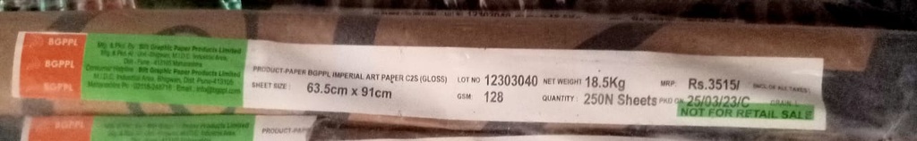 Gloss Art Paper 25x36 128 Gsm 37 Kg