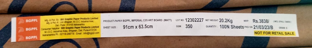 Matt Art Card 25x36 350 Gsm 20.2 Kg