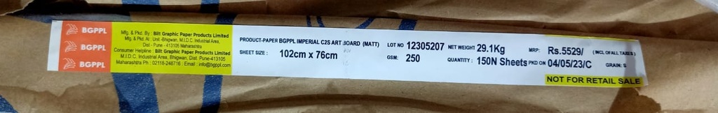 Matt Art Card 30x40 250 Gsm 29.1 Kg