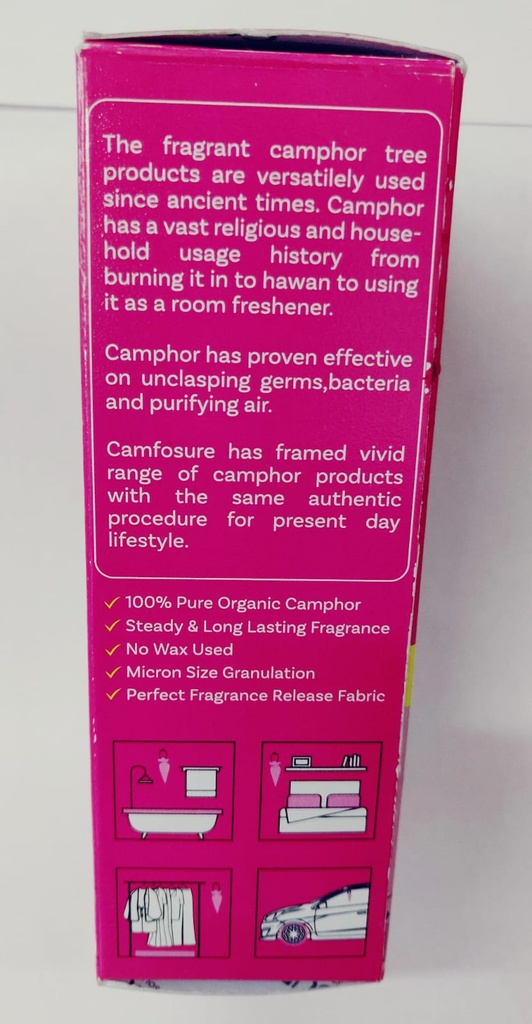 Camphor Cone (Rose) Air Freshener & Mosquito Repellent