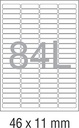 NOVAJET 84 Labels (A/4 Size 100 Sheet)