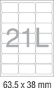 NOVAJET 21 Labels (A/4 Size 100 Sheet)