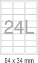 NOVAJET 24 Labels (A/4 Size 100 Sheet)