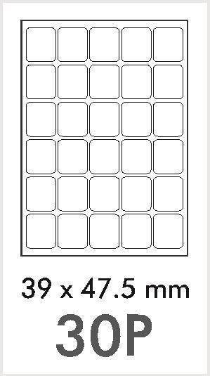 NOVAJET 30P Labels(A/4 Size 100 Sheet)