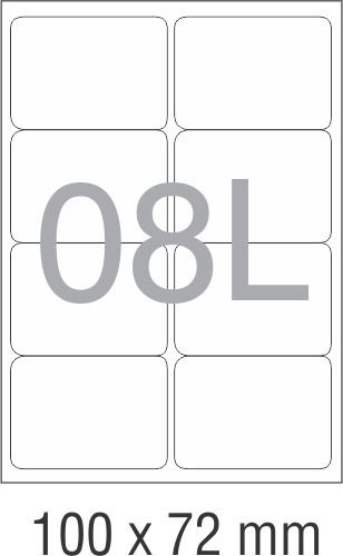 NOVAJET 8 Labels (A/4 Size 100 Sheet)