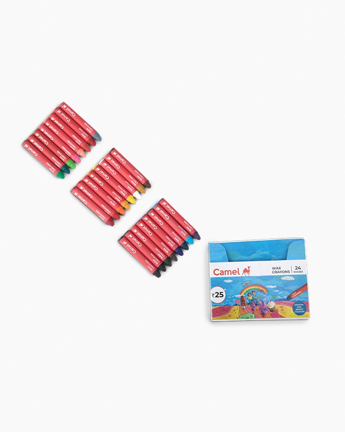 Camel Wax Crayons -24 Shades