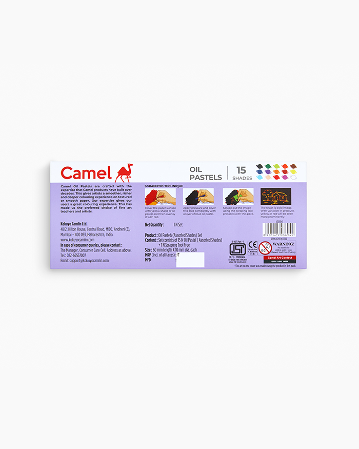 Camel Oil Pastels -15 Shades