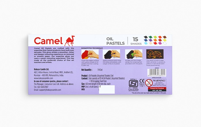 Camel Oil Pastels -15 Shades