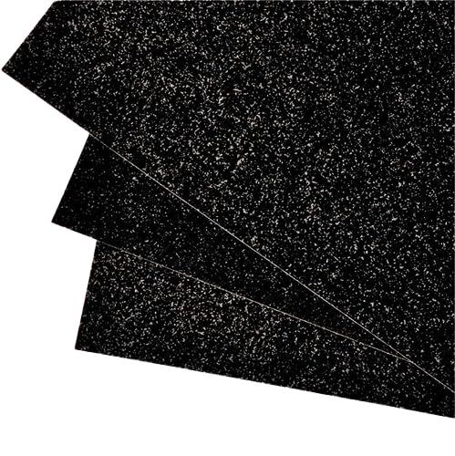 Glitter Foam A4 1.5mm Black-Pack Of 10