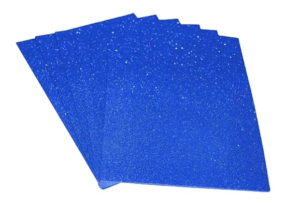Glitter Foam A4 1.5mm Blue-Pack Of 10
