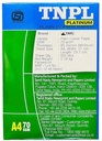 TNPL Platinum Copier Paper A4 70 Gsm (500 Sheet,1 Ream) White Colour