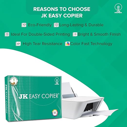 JK Easy Copier Paper, A3 Size, 70 Gsm,(500 Sheet,1 Ream) White Colour