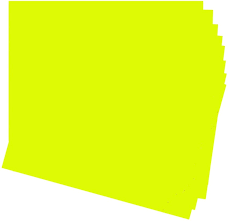 Fluorescent Colour Paper Double Sided, A4 Size, 80 Gsm,  Colour-Lemon Yellow, (Pack of 100) Use for Arts / Crafts & Printing.