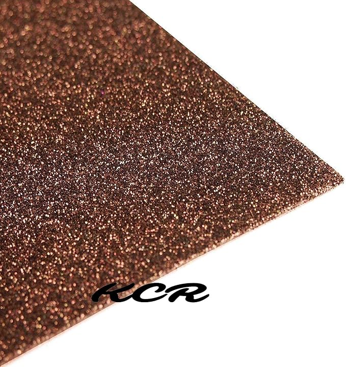 Glitter Foam Sheet, A4 Size, Brown Colour, (1.5mm Thick -Pack Of 10) For Arts and Crafts, Scrapbooking, DIY Work, Decoration, Gift Wrapping.