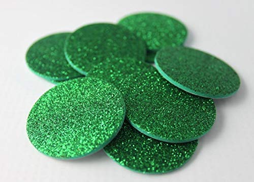 Glitter Foam Sheet, A4 Size, Dark Green Colour, (1.5mm Thick -Pack Of 10) For Arts and Crafts, Scrapbooking, DIY Work, Decoration, Gift Wrapping.