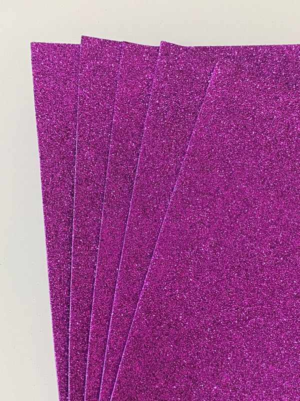 Glitter Foam Sheet, A4 Size, Pink Colour, (1.5mm Thick -Pack Of 10) For Arts and Crafts, Scrapbooking, DIY Work, Decoration, Gift Wrapping.