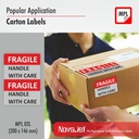 NovaJet (Technova) MPL 02, A4 Size 200x145 mm, Multipurpose Label Sticker, White Colour, Pack of 100 Sheets