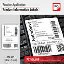 NovaJet (Technova) MPL 04, A4 Size 100x145 mm, Multipurpose Label Sticker, White Colour, Pack of 100 Sheets 