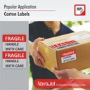 NovaJet (Technova) MPL 21, A4 Size 63.5x38 mm, Multipurpose Label Sticker, White Colour, Pack of 100 Sheets 