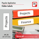 NovaJet (Technova) MPL 30L, A4 Size 67.5x27.5 mm, Multipurpose Label Sticker, White Colour, Pack of 100 Sheets