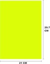 Fluorescent Sticker Papers, A4 Size, Lemon Yellow Colour, Laser Inkjet Printable Self Adhesive Sticker Label Sheets (Pack Of 100) 