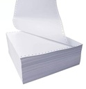 Dot Matrix Printer Paper Size 10x12 Inch, 1 Part, 60 Gsm Without Carbon,1000 Continuous Sheets