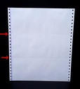 Dot Matrix Printer Paper Size 10x12 Inch, 1 Part, (4 Inch Cut) 70 Gsm Without Carbon, 1000 Continuous Sheets