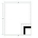 10x12, 2 Part 60 Gsm Dot Matrix Printer Paper-Pack of 500