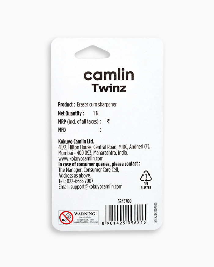 Camlin Twinz Eraser & Sharpener Combo