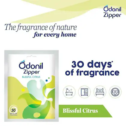 Odonil Zipper Bathroom Air Freshener-Blissful Citrus