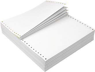 Dot Matrix Printer Paper Size 10x12 Inch,2 Part(6 Inch Cut) 60 Gsm, With Carbon(2 Paper+1 Carbon)-Pack of 500 (10x12x2x6''Cut Computer Paper)