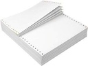 Dot Matrix Printer Paper Size 10x12 Inch,2 Part(6 Inch Cut) 60 Gsm, With Carbon(2 Paper+1 Carbon)-Pack of 500 (10x12x2x6''Cut Computer Paper)