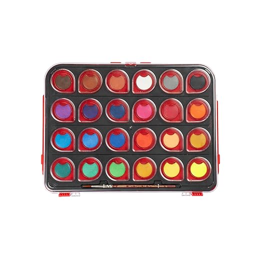 Camel ColorPad Water Colour Cake With Paint Brush-24 Shades 
