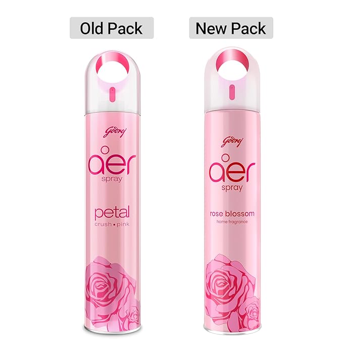 Godrej Aer Room Freshener, Flavour: Rose Petal Crush Pink, For Home & Office (126g / 220ml)