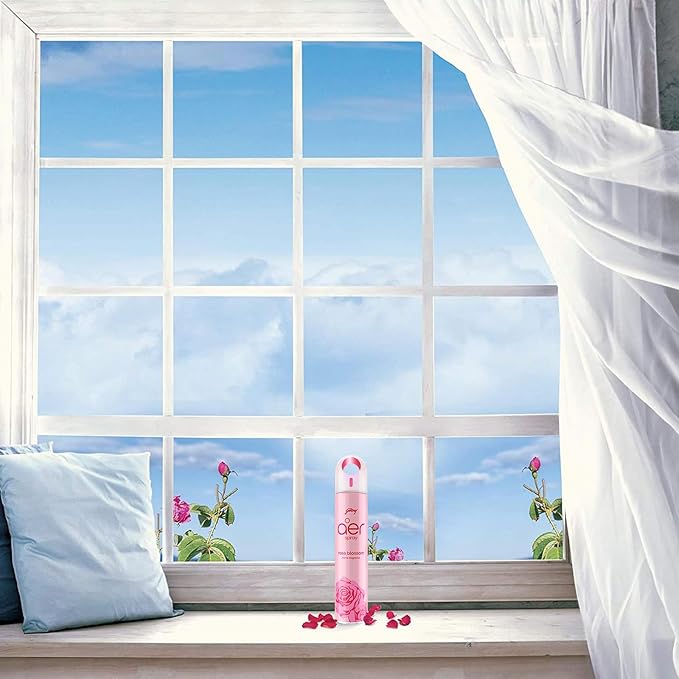 Godrej Aer Room Freshener, Flavour: Rose Petal Crush Pink, For Home & Office (126g / 220ml)