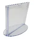 Kebica Appointment Stand, Oval Base Sign Holder Double Sided, Size A6 (6x4) Pillar Stand