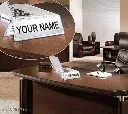 Kebica Two Sided Acrylic Name Plate Holder Stand A-Shaped, Size 10x2.25 Inch (Transparent Colour)
