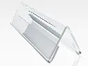 Kebica Two Sided Acrylic Name Plate Holder Stand A-Shaped, Size 10x2.25 Inch (Transparent Colour)