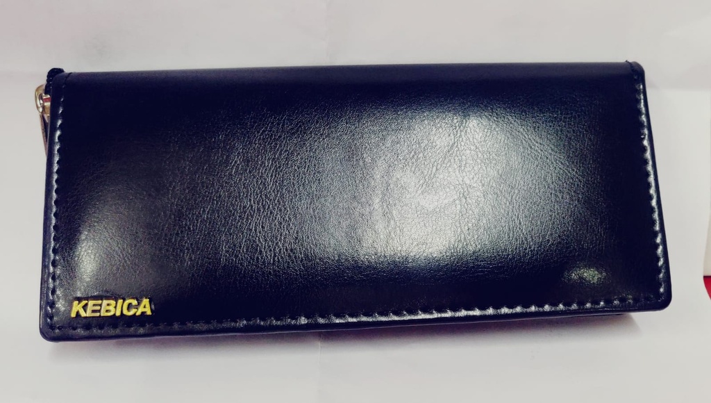 Kebica Leather Key Purse 4x3.5 Inch, 6 Hooks Key Holder Black Colour (No.220)