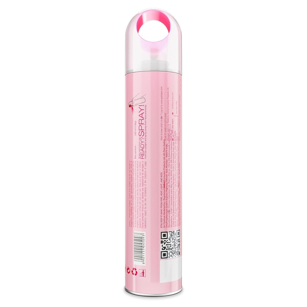 Godrej aer Spray / Room Freshener For Home & Office, Flavour: Rose Blossom (220ml / 126g)