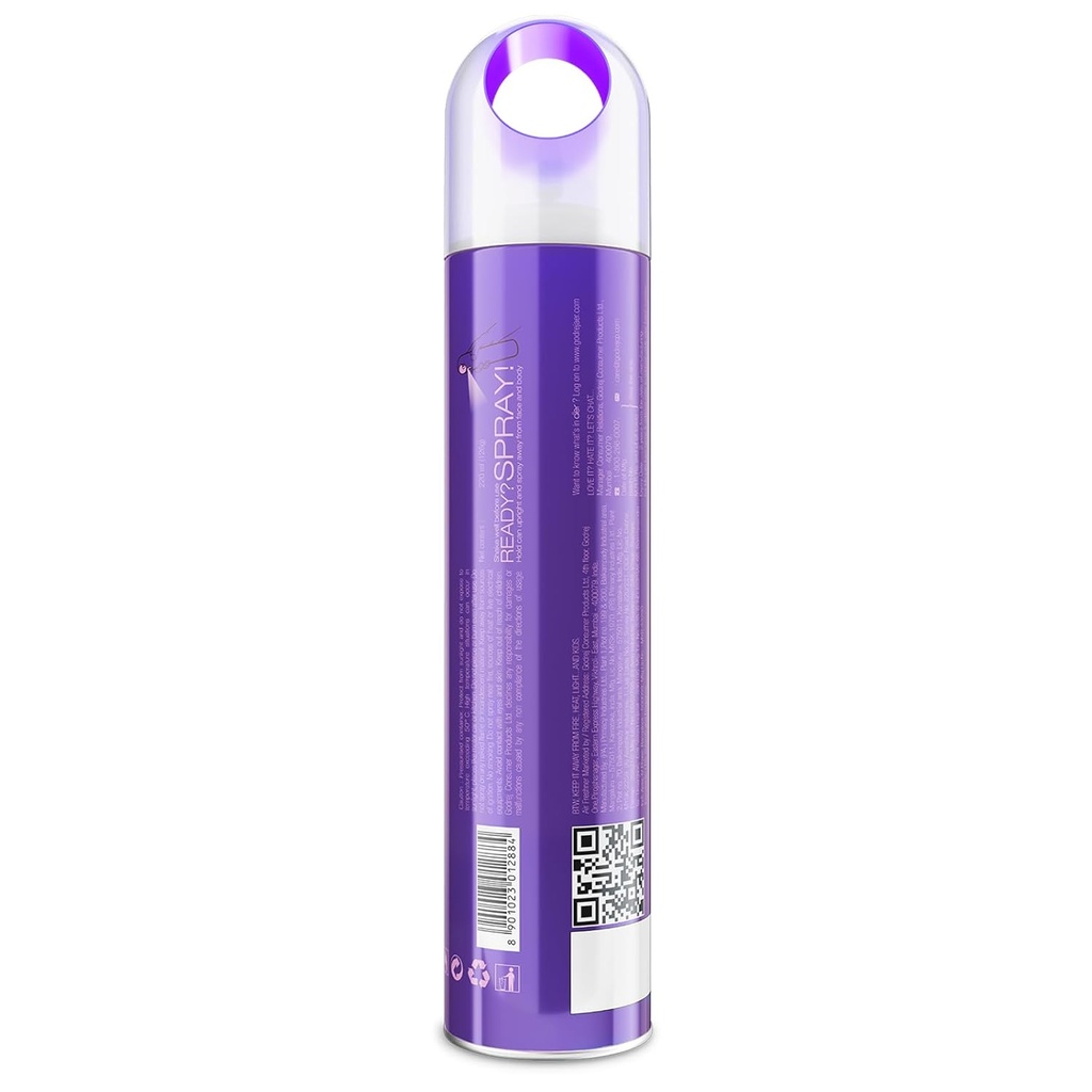 Godrej aer Spray / Room Freshener For Home & Office, Flavour: Violet Valley Bloom (220ml / 126g)