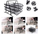 Paper Tray -Mesh Wire Metal Document Tray Set of 3 Tiers