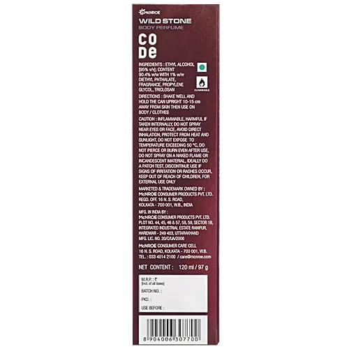 Wild Stone Code Body Perfume Spray 120ml (Iridium)